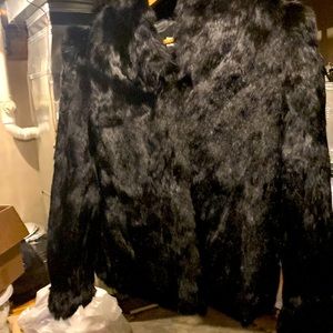 Vintage rabbit fur coat size M